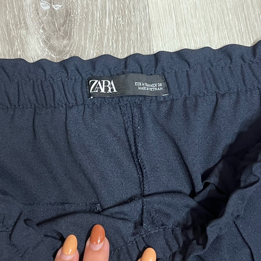 Zara Navy Drawstring Pants - Picture 3 of 7